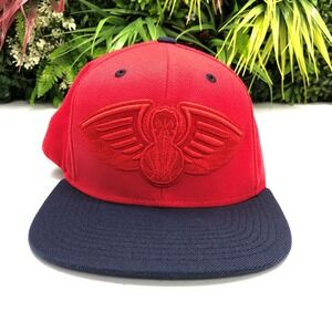 New Orleans Pelicans Hat Cap Snap Back Mens One Size Red Blue NBA Basketball